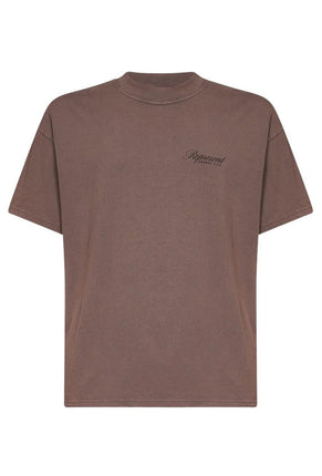Front image of Owners club script t in brown, by brand Represent