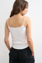 Back image of the Alfrida sleeveless vest in white, by brand Top shop