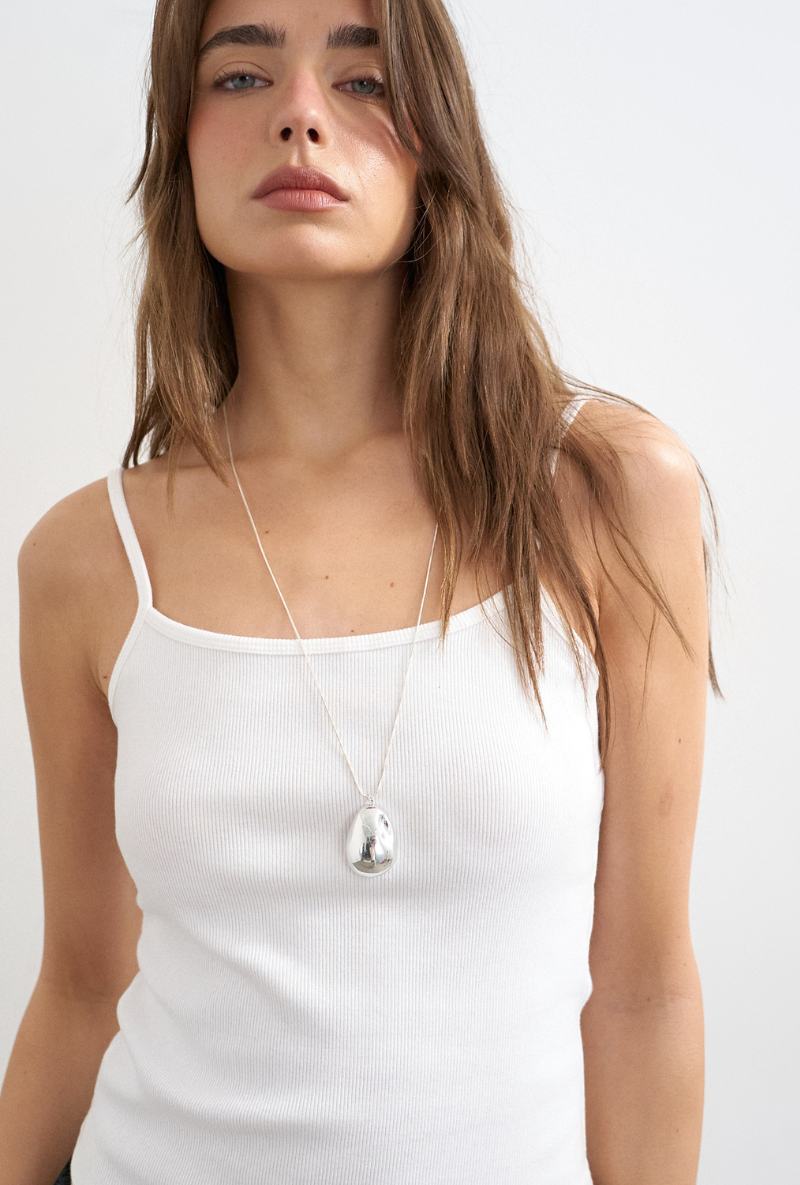 Front image of Alfrida sleeveless vest in white, by brand Top shop