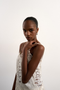 Front image of the Hallie sleeveless crinkle satin top in white, by brand Top shop