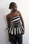 Front image of the Solde bandeau top in black, by brand Top shop