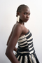 Front image of the Solde bandeau top in black, by brand Top shop