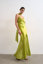 Image of ANNIKA RUFFLE MAXI DRESS in green, by brand TOP SHOP