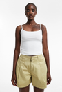 Image of EVA A LINE SHORTS in sage, by brand TOP SHOP
