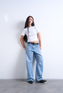 Image of EVERYDAY CROP TOP in white, by brand TOP SHOP