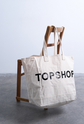 Front image  of Ivy tote bag in white, by brand Top shop