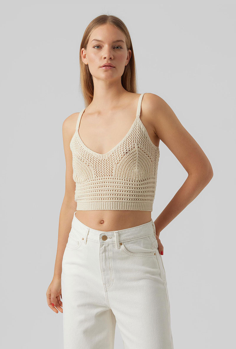 VERO MODA JUSTINE SL CROPPED TOP