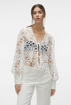 VERO MODA NIKKI LACE LS TOP