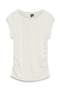 Front image  of the Ava sarah top in white, by brand Vero moda