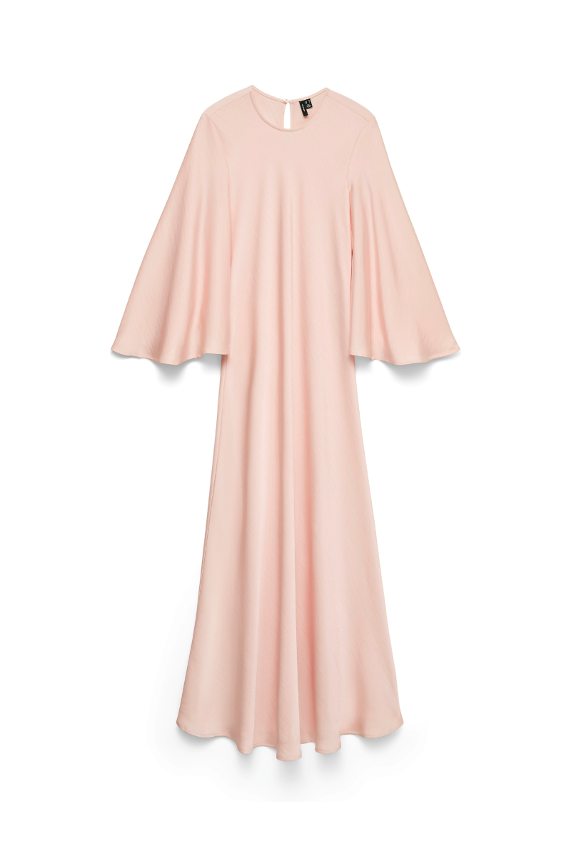 Product image of Vero moda eleanor ls wide sleeve dress in peach, by brand Vero moda