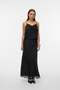 Front image of a model wearing Vero moda julia hw lace maxi skirt in black, by brand Vero moda