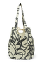 Front image  of the Lina net bag in black/white, by brand Vero moda