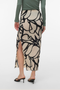 Back image of a model wearing the Malene ankle skirt in black/white, by brand Vero moda