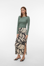 Image of MALENE ANKLE SKIRT in black/white, by brand VERO MODA