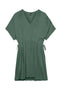 Front image of Menny string short dress in green, by brand Vero moda