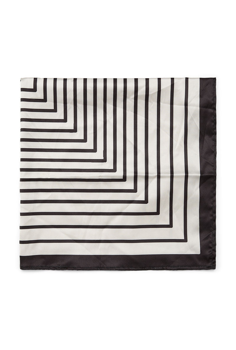 Front image of Mia square scarf in stripe, by brand Vero moda