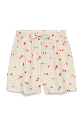 Front image of Odette hw shorts in off white, by brand Vero moda