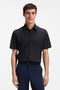 Front image of a model wearing Authentic tshirt in navy, by brand Boss
