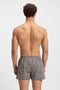 Back image of a model wearing the Cw peach 2 pk boxer shorts in black, by brand Boss