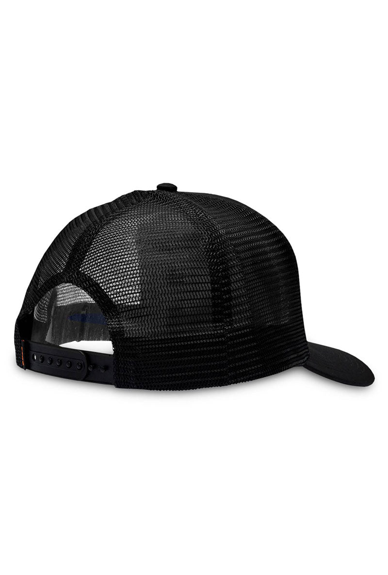 Back image of Elliot baseball cap in black, by brand Boss