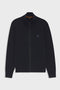 Front image of the Kanozip knitwear in navy, by brand Boss