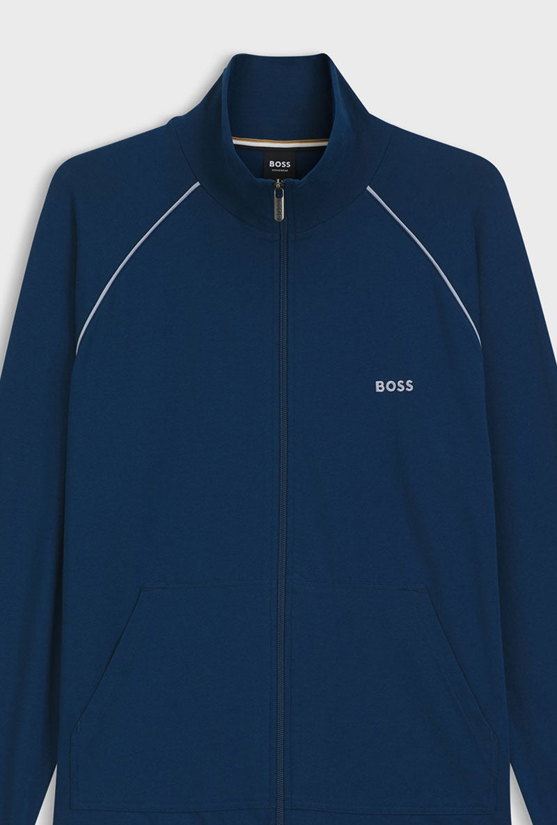 Front detail image of Mix and match jacket in blue, by brand Boss