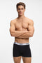 Front image of a model wearing the Power 3 pk boxer brief in black, by brand Boss