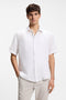 Front image of a model wearing Rash 2 ss shirt in white, by brand Boss