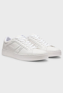 Front image of the Rhys trainers in white, by brand Boss