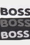 Front image of the Rib logo 3 pk socks in black/white, by brand Boss