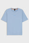 Front image of Tchup ss tshirt in light blue, by brand Boss