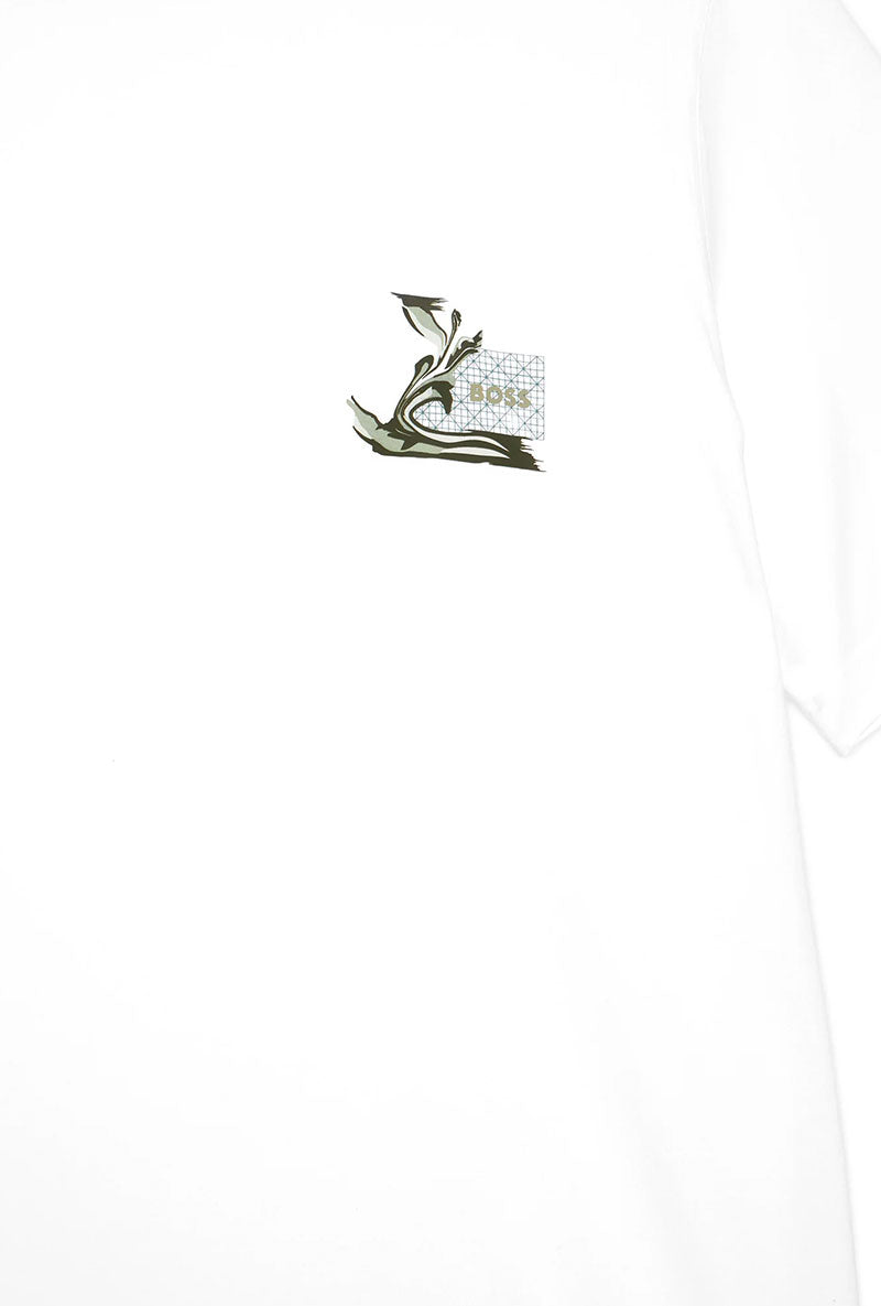 Detail image of Te blueprint t-shirt in white, by brand Boss