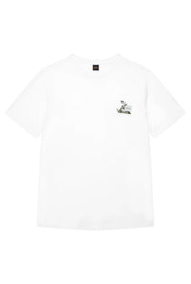 Front image of the Te blueprint t-shirt in white, by brand Boss