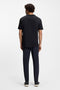 Back image of a model wearing the Tee 5 t-shirt in navy, by brand Boss
