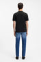 Back image of a model wearing the Tegood t-shirt in black, by brand Boss