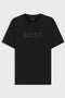 Front image of the Tegood t-shirt in black, by brand Boss