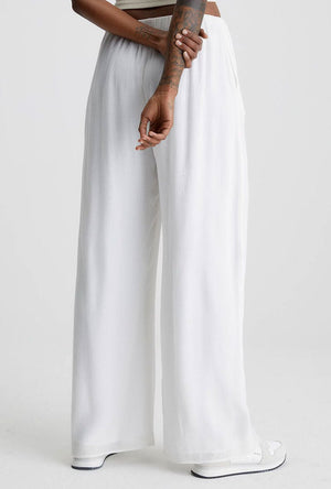 CALVIN KLEIN RAYON WIDE LEG TROUSERS