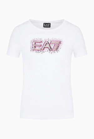 EA7 SEQUINS LOGO TSHIRT