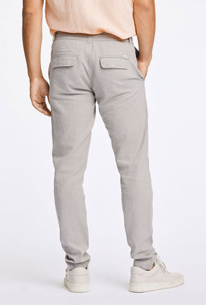 LINDBERGH TAPERED FIT LINEN TROUSERS