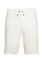 Front image of Chino tapered shorts in off white, by brand Boss