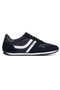Front image of the Levonn trainers in navy, by brand Boss