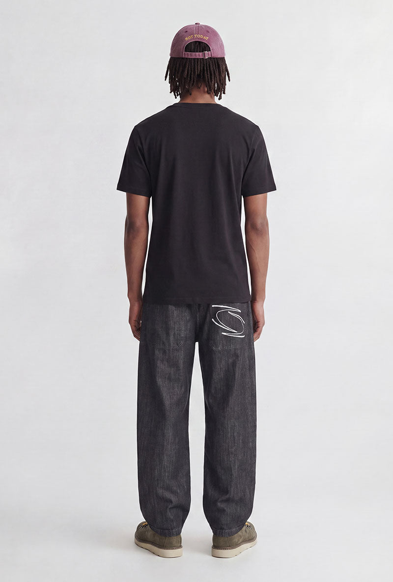 Back image of Avery ss tshirt in black, by brand Jack&jones