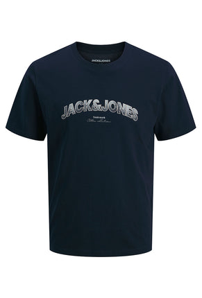 Front image of Avery ss tshirt in navy, by brand Jack&jones