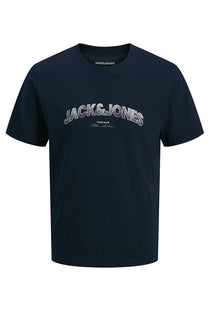 Front image of the Avery ss tshirt in navy, by brand Jack&jones