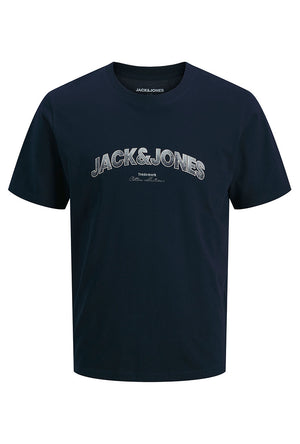 Front image of the Avery ss tshirt in navy, by brand Jack&jones