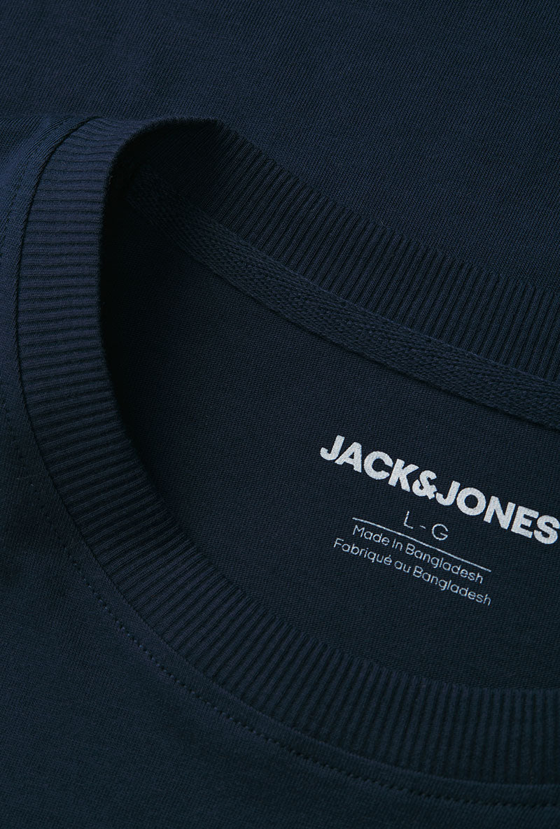 Front image of Avery ss tshirt in navy, by brand Jack&jones