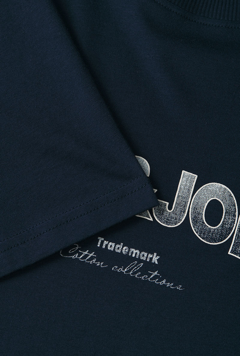 Front image of Avery ss tshirt in navy, by brand Jack&jones