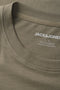 Front image of the Avery ss tshirt in olive, by brand Jack&jones