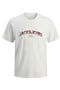 Front image of Avery ss tshirt in white, by brand Jack&jones