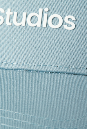 Detail image  of the Jack and jones base soho cap in blue, by brand Jack&jones